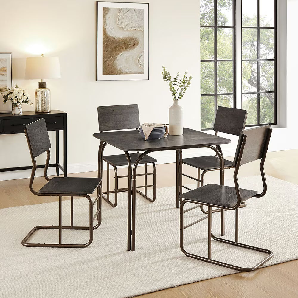 5-Piece Modern Dining Table Furniture Set For Home, Kitchen, and Dining Room