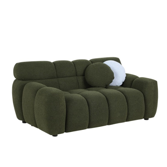 Green Upholstered Bubble Sofa