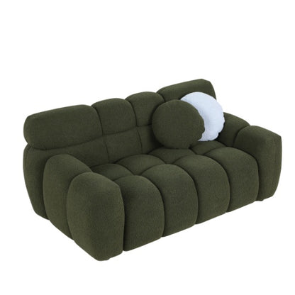 Green Upholstered Bubble Sofa