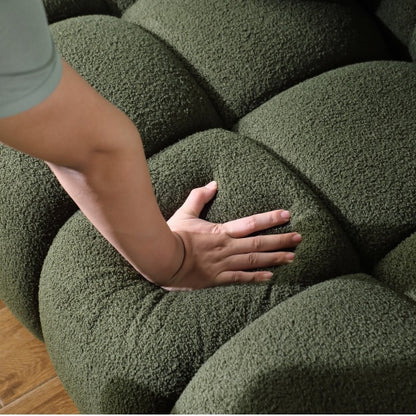 Green Upholstered Bubble Sofa