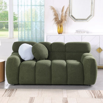 Green Upholstered Bubble Sofa