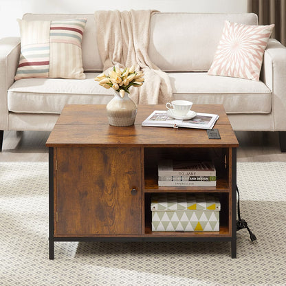 Multi-purpose Coffee Table With Hidden Compartments, Modern Height-adjustable Dining Table