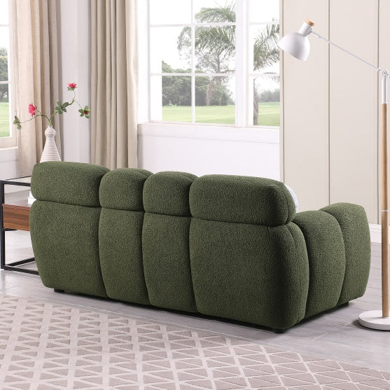 Green Upholstered Bubble Sofa