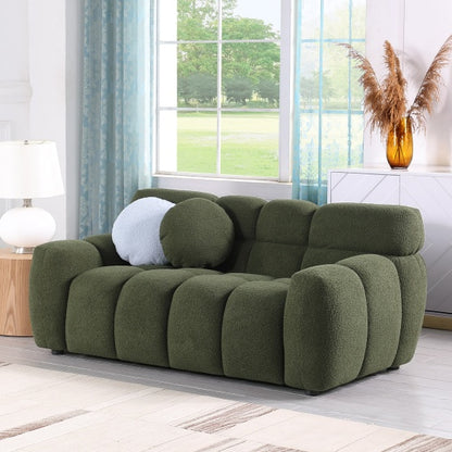 Green Upholstered Bubble Sofa